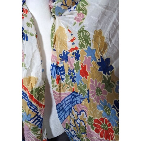 One Hundred Stars Floral Spring Shawl/Scarf - Picture 10 of 13